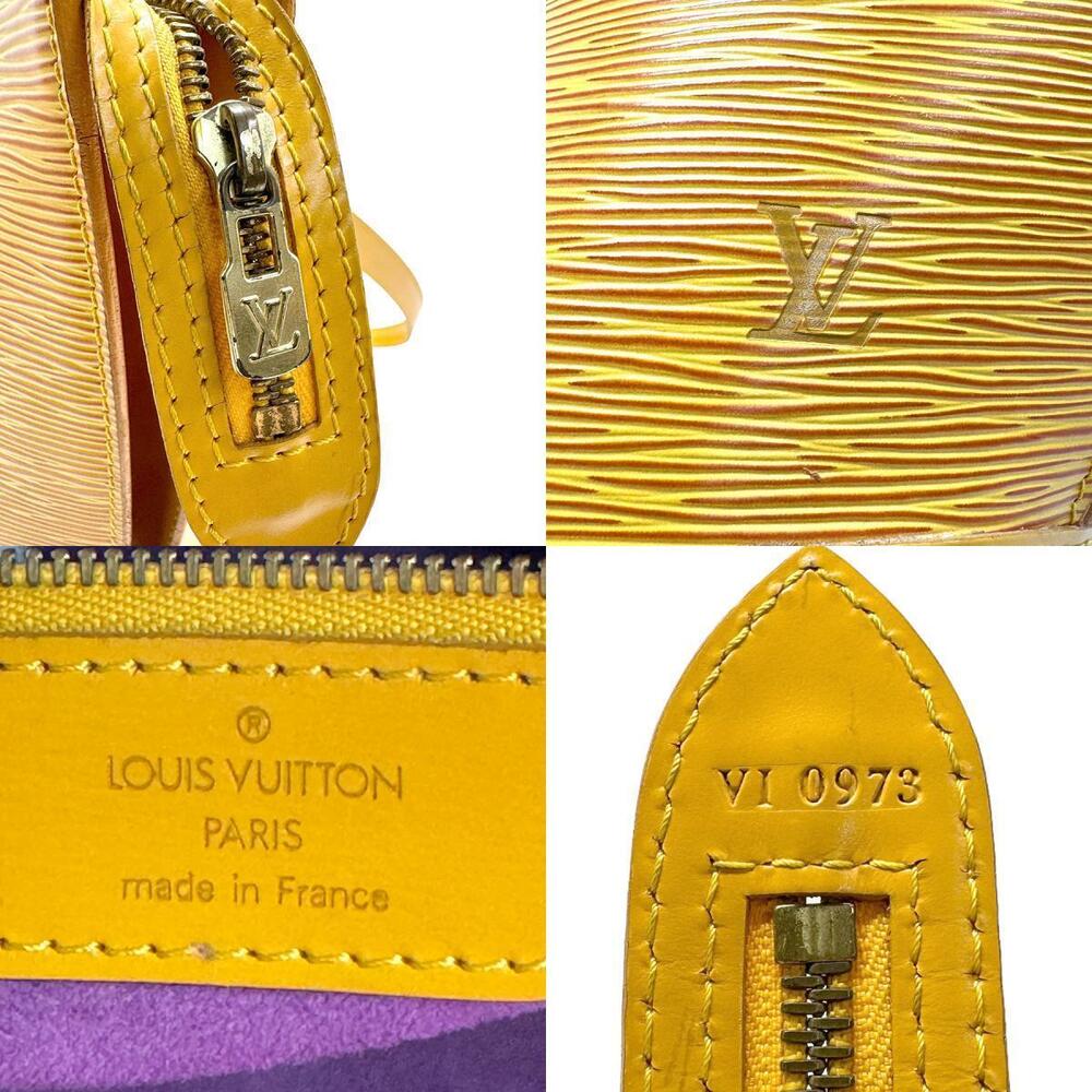 Louis Vuitton Shopping Jacques Tassili Shoulder leather Saint Bag Yellow Epi